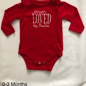 “Forever Loved By Auntie” Long Sleeve Onesie